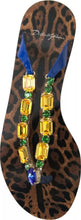 Dolce & Gabbana Blue Crystals Flats Sandals Beachwear Shoes
