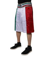 Dolce & Gabbana Multicolor Italia Polyester Bermuda Shorts