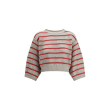Sweater in perforated knit Brunello Cucinelli