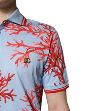 Dolce & Gabbana Light Blue Coral Cotton Polo Shirt T-shirt