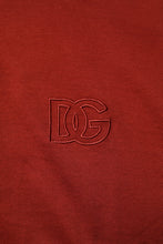 Dolce & Gabbana Red Cotton DG Logo Collared Men Polo T-shirt
