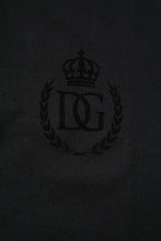 Dolce & Gabbana Black Cotton DG Logo Collared Polo T-shirt