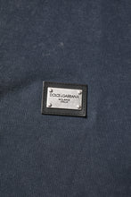 Dolce & Gabbana Dark Blue Logo Plaque Cotton Men Polo Shirt T-shirt