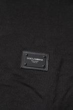 Dolce & Gabbana Dark Gray Logo Plaque Cotton Men Polo Shirt T-shirt
