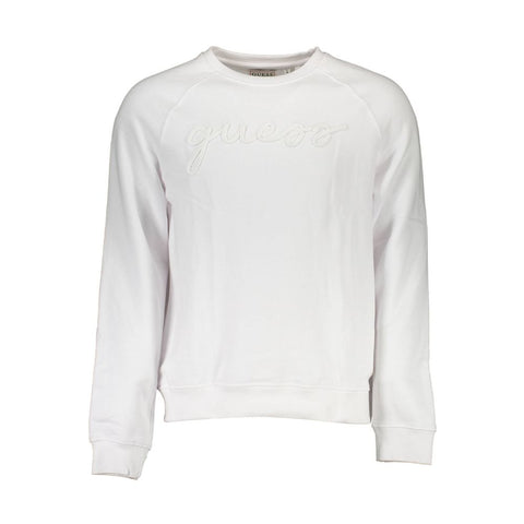 White Cotton Unisex Sweatshirt Guess Jeans