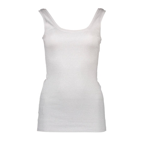 White Cotton Women's Tank Top Silvian Heach