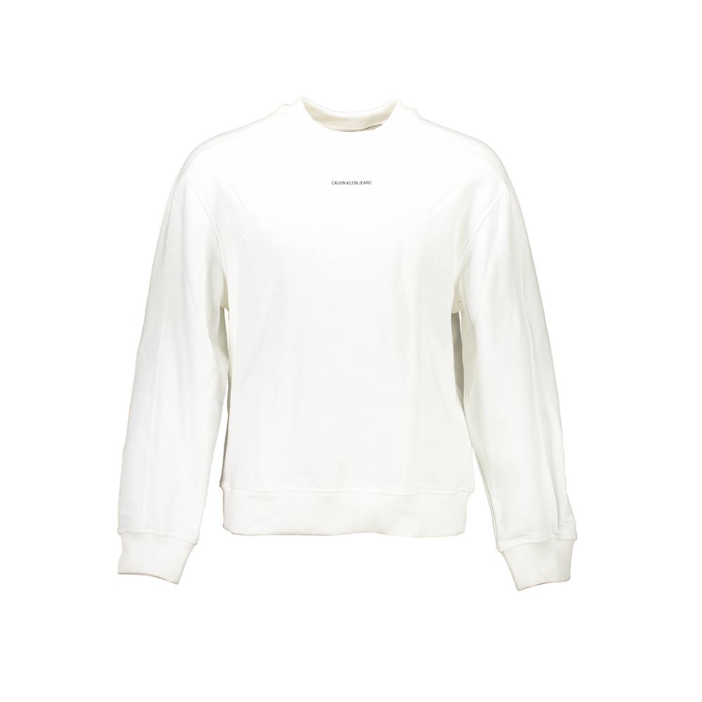 White Cotton Unisex Sweatshirt Calvin Klein