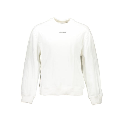 White Cotton Unisex Sweatshirt Calvin Klein