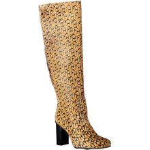 Beige Leather Womens High Boot Tommy Hilfiger