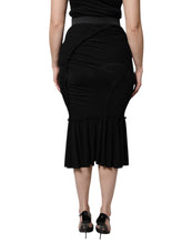 Black Mermaid Cut High Waist Midi Skirt Dolce & Gabbana