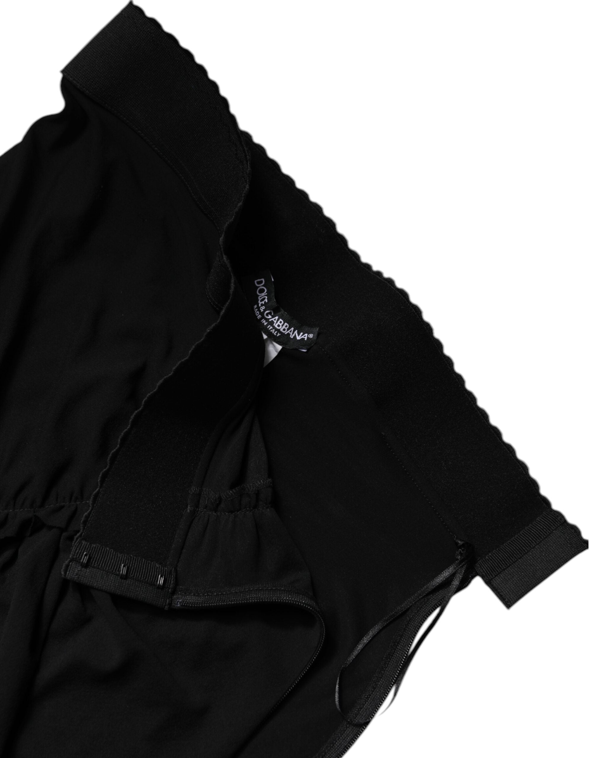 Black Mermaid Cut High Waist Midi Skirt Dolce & Gabbana