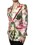 Dolce & Gabbana Multicolor Floral Double Breasted Jacket