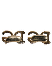 Dolce & Gabbana Gold Tone 925 Sterling Silver DG Logo Accessory Cufflink