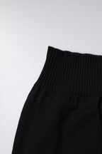 Dolce & Gabbana Black Cashmere Knitted Neck Warmer Foulard Scarf