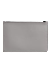 Dolce & Gabbana Gray Solid Leather DG Logo Men Clutch Zip Pouch Bag