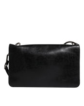 Dolce & Gabbana Black Leather Logo Purse Shoulder Crossbody Bag