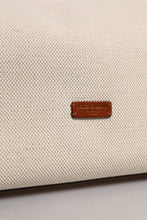 Dolce & Gabbana Beige Brown Cotton Leather Duffle Shoulder Bag