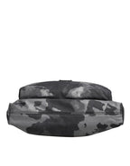 Dolce & Gabbana Gray Camo Cotton Multiple Compartments Tote Bag