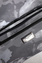 Dolce & Gabbana Gray Camo Cotton Multiple Compartments Tote Bag