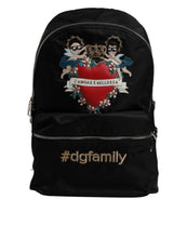Dolce & Gabbana Black Nylon #DGFAMILY Embellished Backpack VULCANO Bag