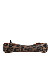 Dolce & Gabbana Brown Leopard Leather Shoulder Chain Strap Bag
