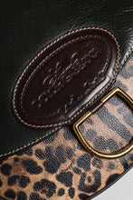 Dolce & Gabbana Black Brown Leopard Leather Shoulder Strap Bag
