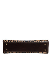 Dolce & Gabbana Brown Leopard Leather Shoulder Strap Tote Bag