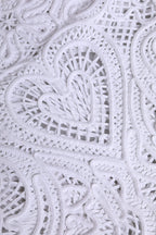 Dolce & Gabbana White Cordonetto Lace Beatrice Tote Shopping Bag