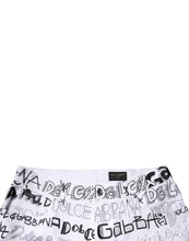 Dolce & Gabbana White Logo Print Straight Men Denim Jeans