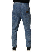 Dolce & Gabbana Blue Tie Dye Cotton Skinny Men Denim Jeans