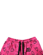 Dolce & Gabbana Pink Cotton Heart Print Bermuda Shorts