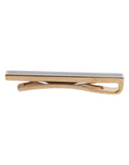 Dolce & Gabbana Gold Tone Brass Logo Branded Tie Clip Bar