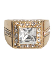 Dolce & Gabbana Gold Tone Sterling Silver 925 Crystals Ring