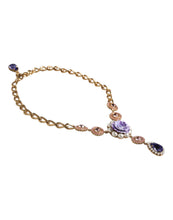 Dolce & Gabbana Gold Brass Floral Crystals Pearl Embellished Necklace