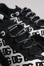 Dolce & Gabbana Black Logo Lace Up Low Top NS1 Sneakers Shoes