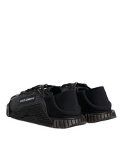 Dolce & Gabbana Black Silver Logo Low Top Men Sneakers Shoes
