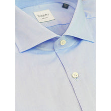 Light Blue Cotton Men Shirt Bagutta