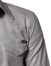 Dolce & Gabbana Metallic Gray Cotton Button Down Shirt