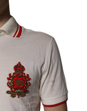 Dolce & Gabbana White Cotton Logo Collared Polo Men T-shirt