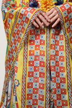 Dolce & Gabbana Multicolour Carretto Print Kaftan Twill Dress