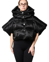 Dolce & Gabbana Black Padded Puffer Hooded Full Zip Cropped Jacket