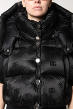 Dolce & Gabbana Black Padded Puffer Hooded Full Zip Cropped Jacket