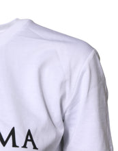 Dolce & Gabbana White Cotton Printed Round Neck Top T-shirt
