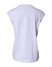 Dolce & Gabbana White Cotton Sleeveless Round Neck Tank Top