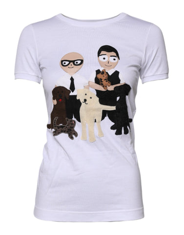 Dolce & Gabbana White #DGFAMILY Embroidery Cotton T-shirt