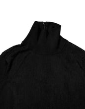 Dolce & Gabbana Black Knit Long Sleeves Turtleneck Slim Top