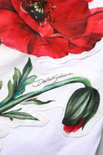 Dolce & Gabbana White Floral Print Cotton Crew Neck T-shirt
