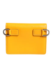 Dolce & Gabbana Yellow Leather Bifold Card Holder Crossbody Bag