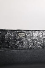 Dolce & Gabbana Black Leather Logo Plaque Zip Around Continental Wallet