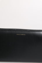 Dolce & Gabbana Black Blue Exotic Leather Embossed Continental Wallet